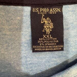 U.S. Polo Assn. Light Blue V neck Polo Shirt XXL